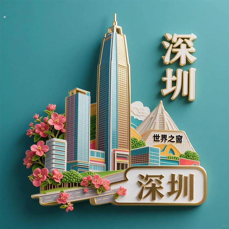 2025新款深圳冰箱贴磁贴中国城市定制磁吸装饰个性创意文创纪念品