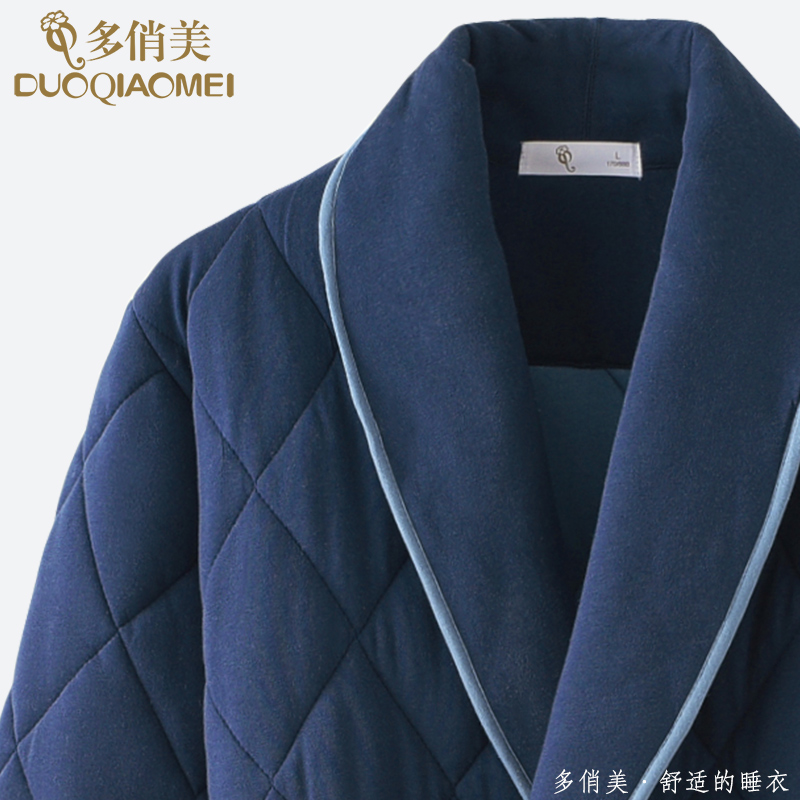 男士纯棉夹棉三层加厚冬季保暖