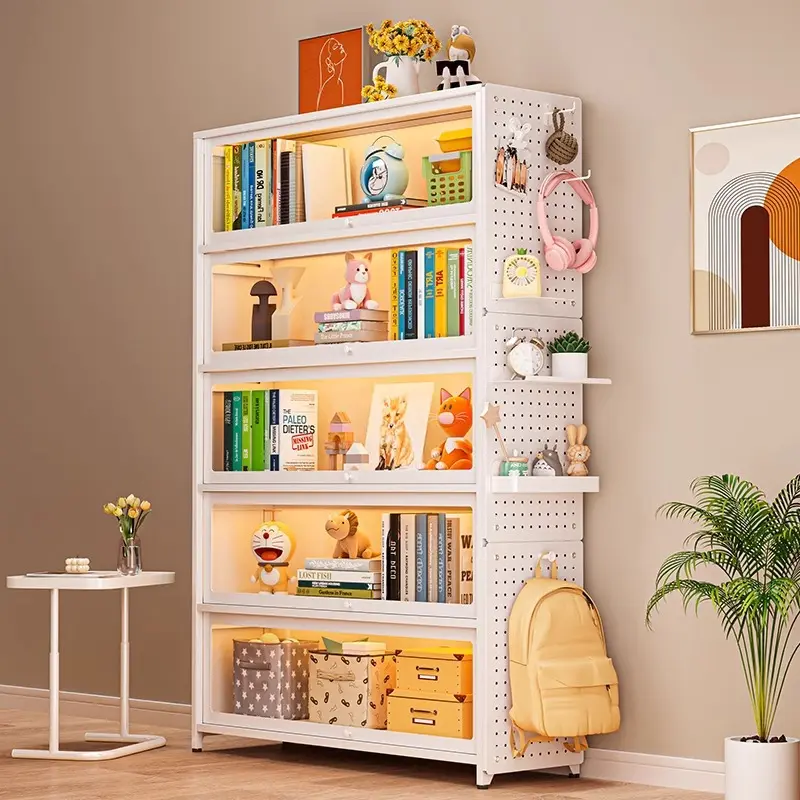 三玻璃书柜储物柜侧边洞洞板配件少儿书架装饰洞洞板客厅收纳板