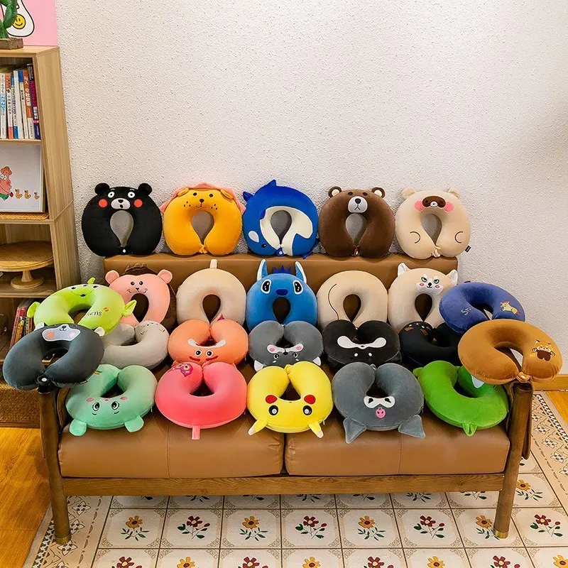 记忆棉u型枕护颈枕脖子靠枕午睡颈椎头枕飞机睡觉u形枕头印字