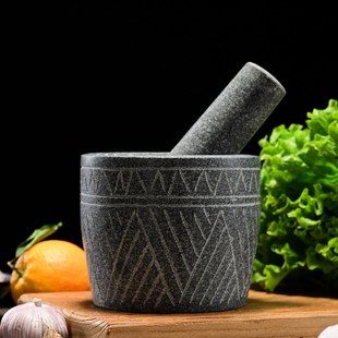 石头蒜臼子家用研磨器石臼捣药捣碎辣椒剥蒜压蒜器大号手工捣蒜器