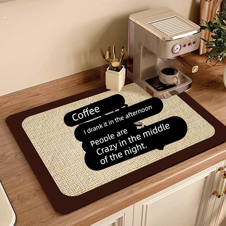 吧台咖啡机专用桌面吸水垫厨房台面软硅藻泥沥水垫防烫隔热餐盘垫