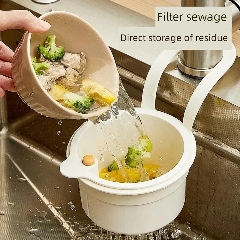 可挂式水槽沥水篮家用厨房水槽分离食物残渣过滤篮水果清洗滤水篮
