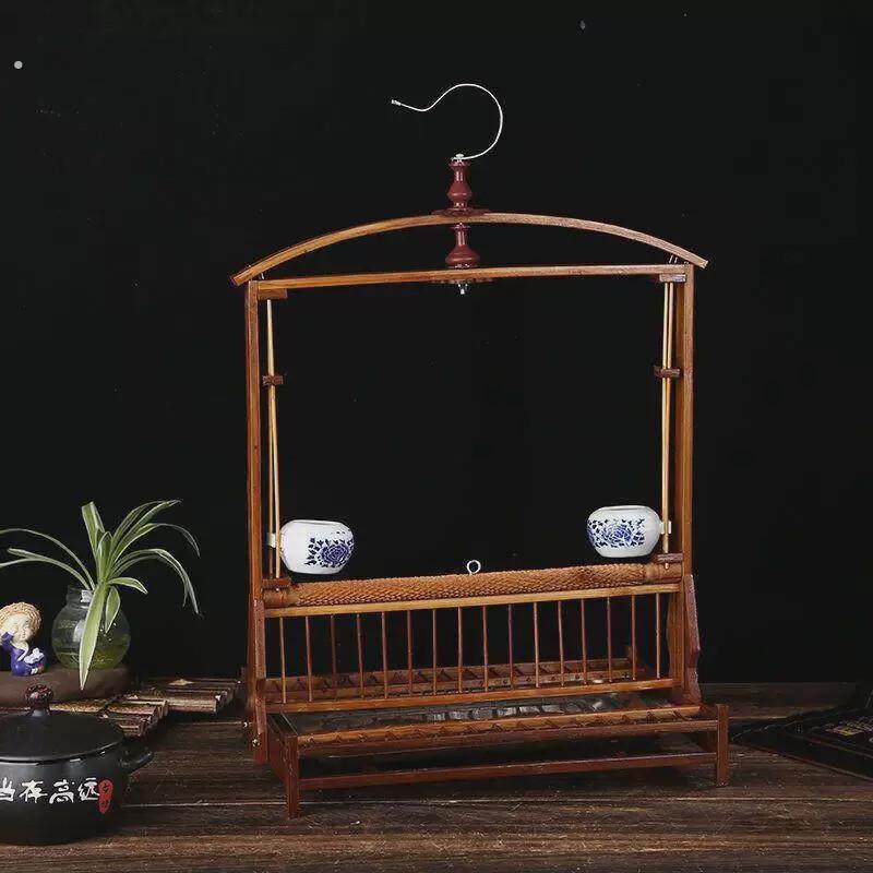 纯手工紫竹子站架鹦鹉站架伯劳八哥画眉玄凤绣眼颠颏站架站杠