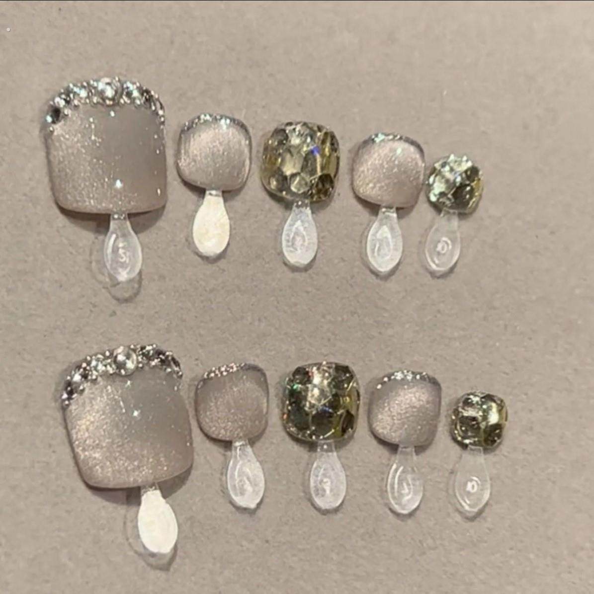 巨显白穿戴甲韩系ins脚部穿戴甲热销榜美甲套装在家自己做手工甲