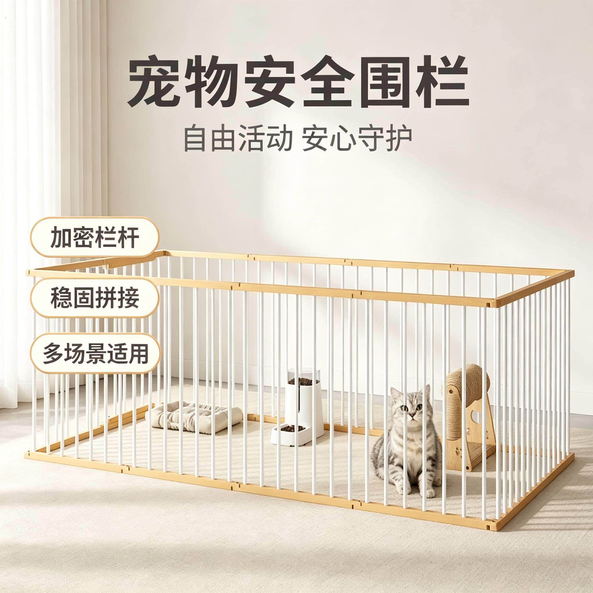 新型宠物狗狗围栏狗笼子自由拼接小中型犬狗窝栅栏防护栏室内家用