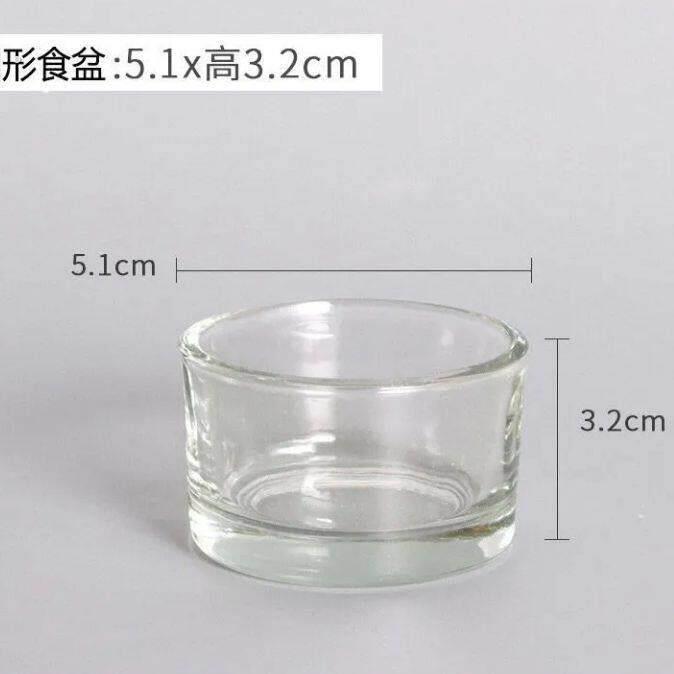 爬宠守宫蜥蜴玻璃水盆食盆喝水吃饭碗大号小号豹纹食盆乌龟水碗盆