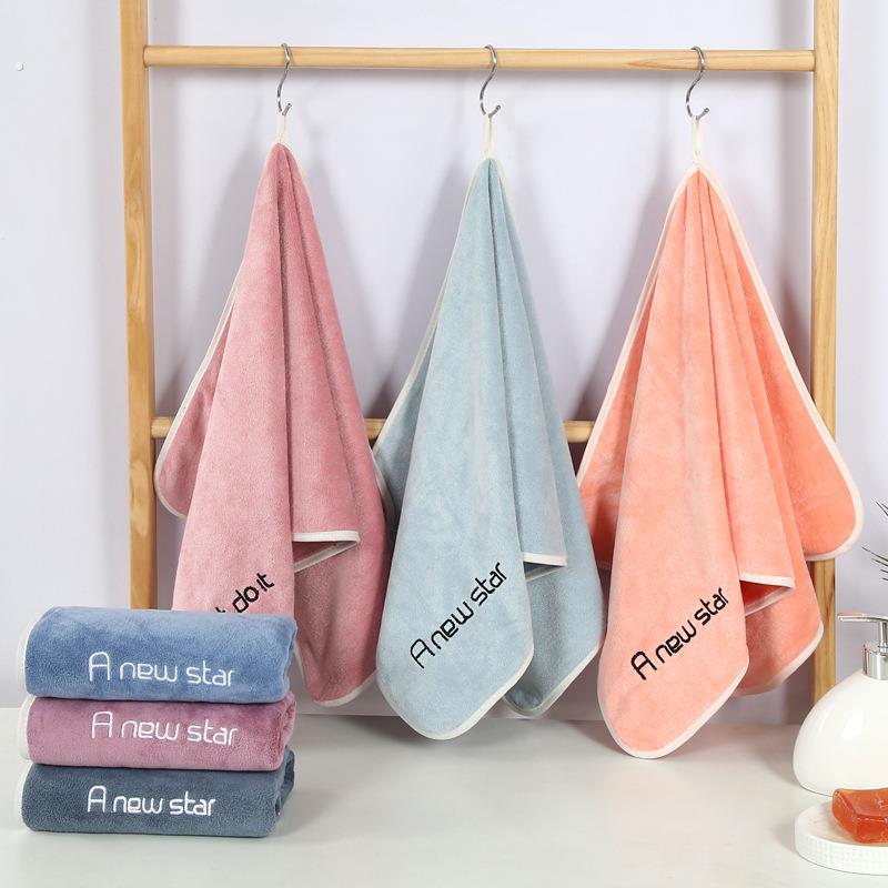 超细纤维毛巾成人家居日用柔软吸水干发巾洗澡大毛巾35*75沙滩巾