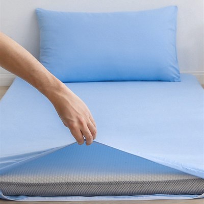 天蓝色学生床垫套80x90x100x200cm床褥套0.8x0.9x1x2m宿舍褥子套