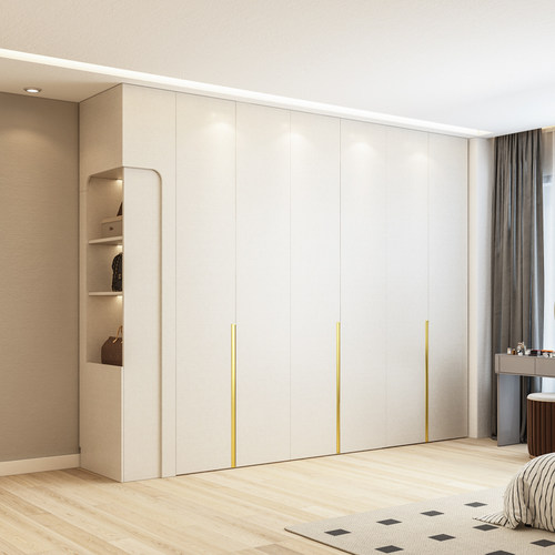 主卧衣柜家用卧室后现代柜子成品转角边柜E0级欧松板小户型大衣橱