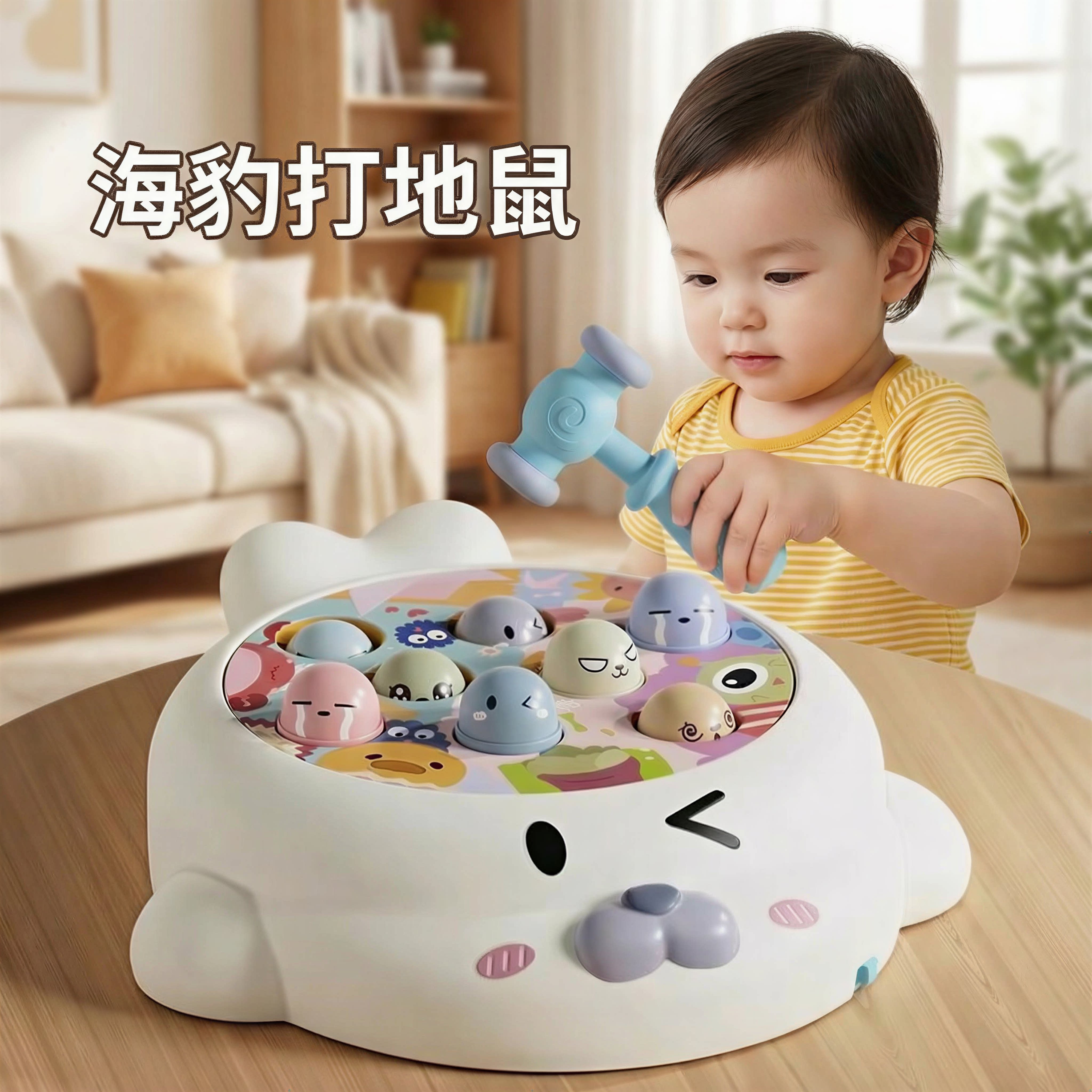 儿童打地鼠注意力玩具儿童1到3岁宝宝益智思维大桌面2婴幼儿3早教