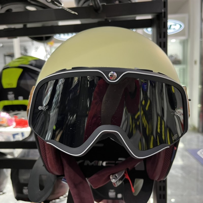 摩托车复古头盔风镜 泡泡镜 护目镜防风骑行茶色哈雷