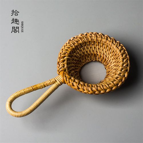 手工藤编茶滤 编织藤细网茶漏滤网滤茶器茶叶过滤 功夫茶道零配件