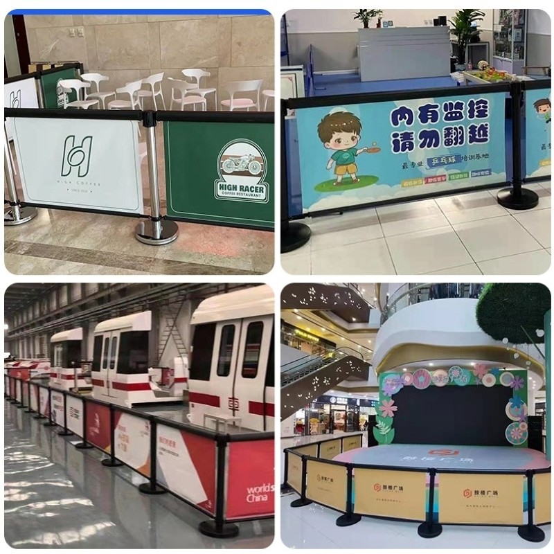 一米线栏杆围挡排队护栏立柱隔离带机场商场广告活动围栏伸缩栏杆