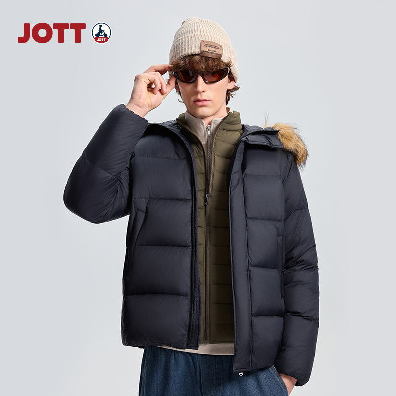 JOTT男士冬季连帽羽绒服