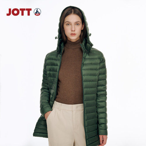 JOTT女士中长款连帽羽绒服