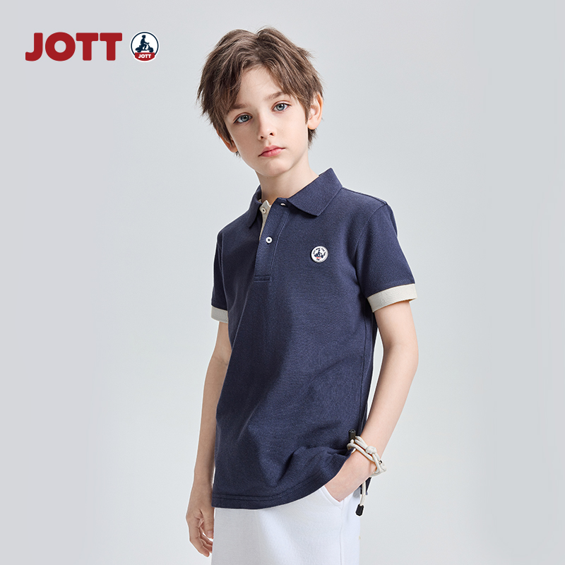 JOTT童装夏季全棉POLO衫短袖