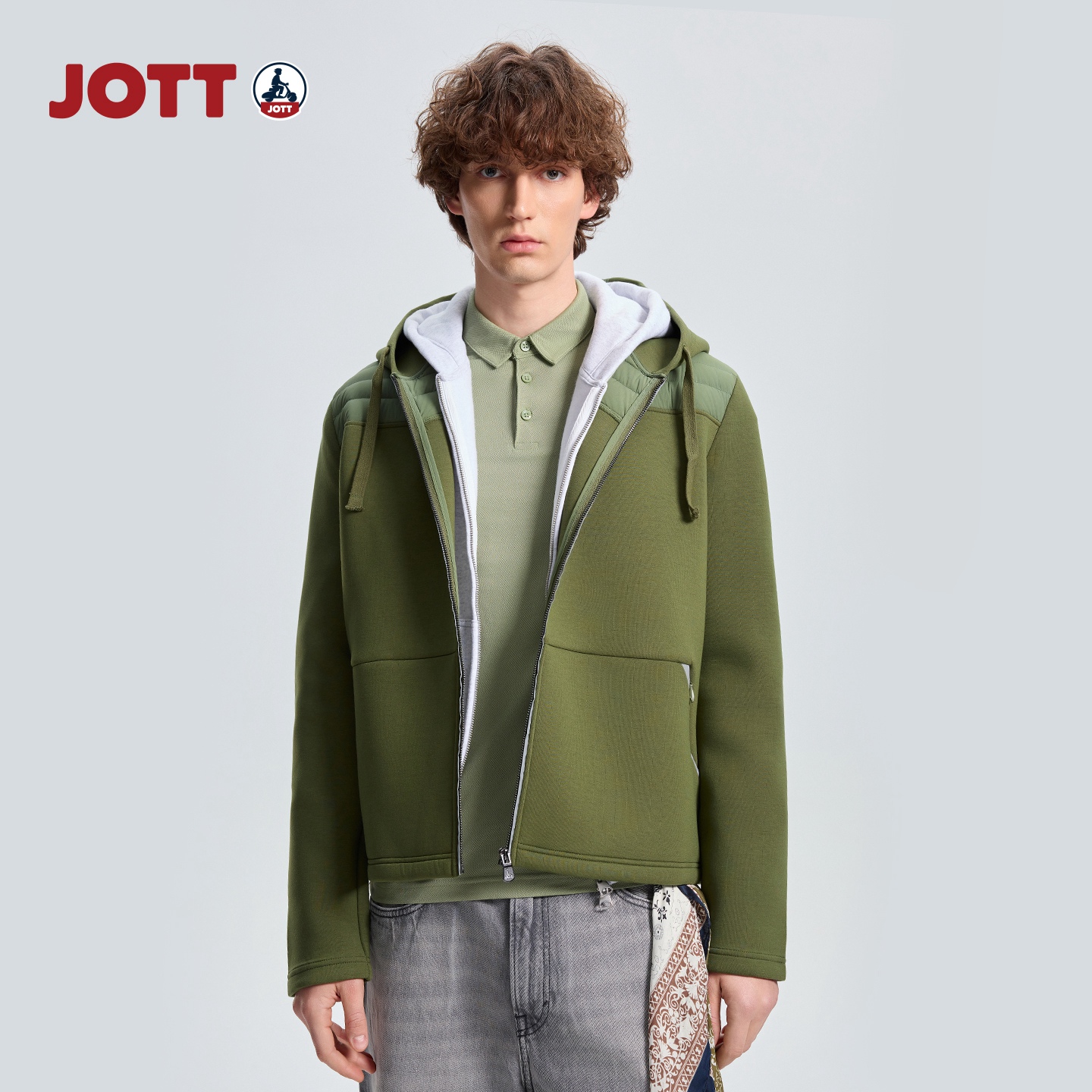 JOTT男士秋冬连帽羽绒夹克