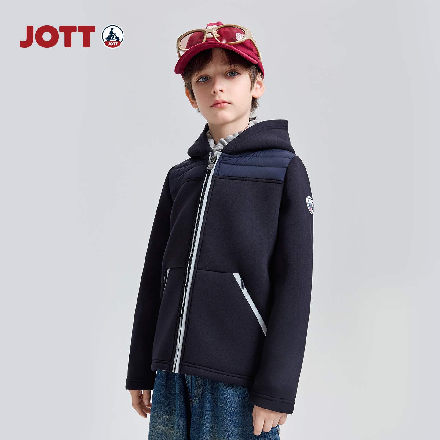 JOTT儿童秋冬连帽羽绒夹克