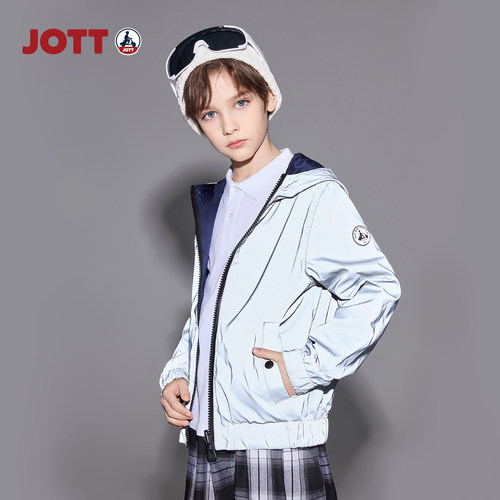JOTT 专柜正品 | 印花连帽夹克 简约两面可穿儿童男女童装外套 春