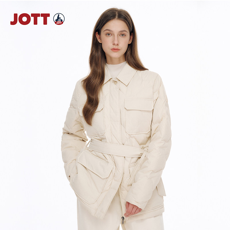 JOTT女士翻领羽绒服休闲百搭时尚简约舒适外套轻柔潮流保暖外套,女装/女士精品,羽绒服,淘宝优惠券,粉丝福利购,淘宝优惠卷