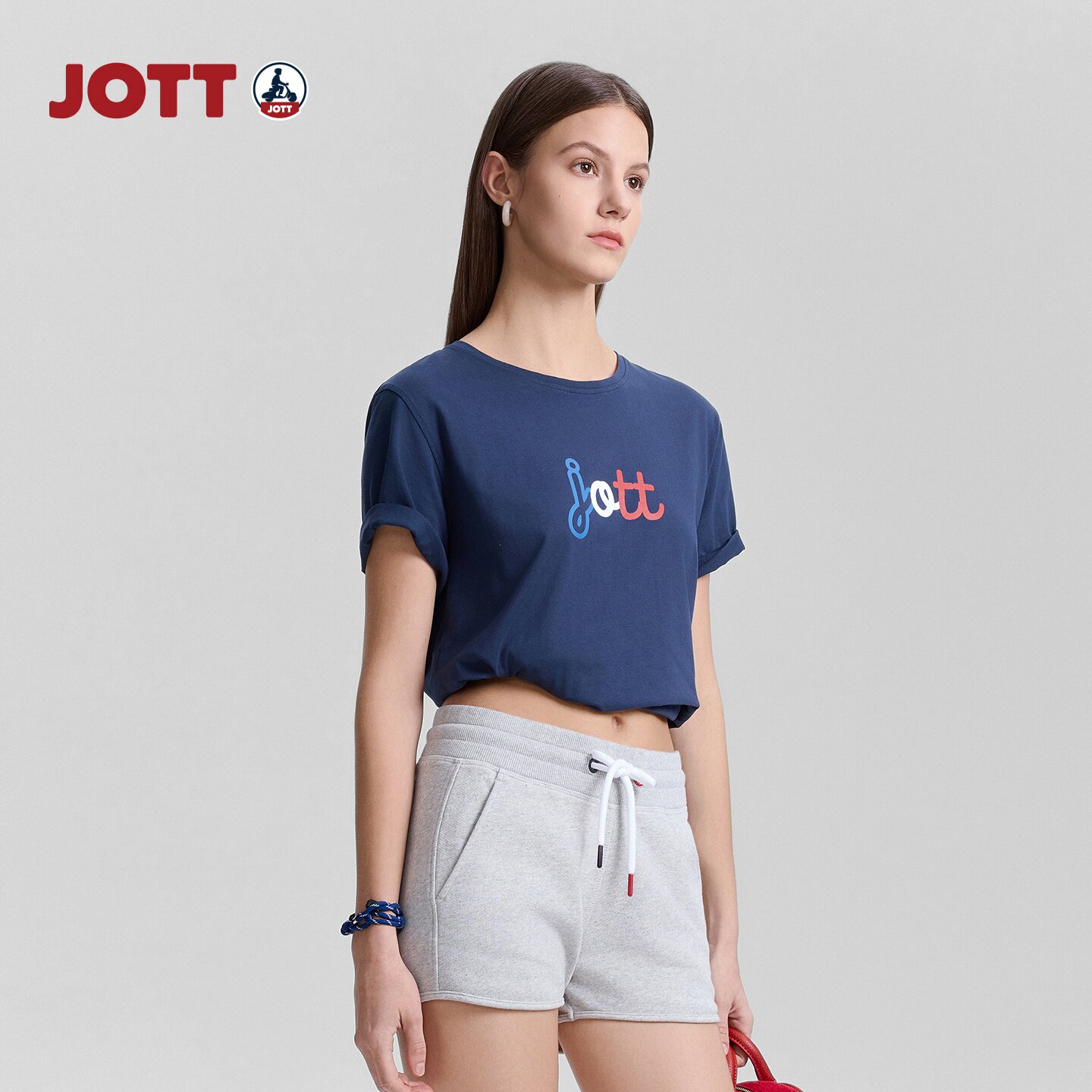 JOTT/运动休闲超短裤子简约轻奢运动纯色休闲裤女士夏季新款图片