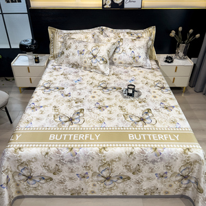 24夏季用冰丝凉席软席三件套家用床单双人水洗可机可折叠空调席子