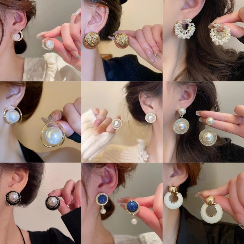 法式优雅高级感珍珠超仙耳钉个性设计感小众气质百搭甜美耳饰,饰品/流行首饰/时尚饰品新,耳钉,淘宝优惠券,粉丝福利购,淘宝优惠卷