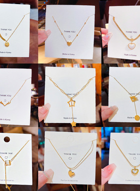 韩国18K金钛钢项链女百搭高级感不掉色锁骨链女气质颈链饰品