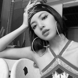 2-4-6-8-10cm超大耳圈夸张耳环欧美圆形水钻几何型圈圈耳饰女