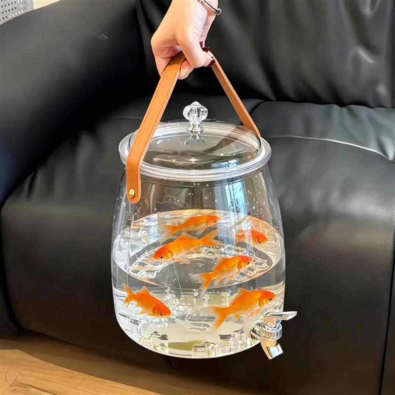 方便换水桌面小型防摔金鱼缸