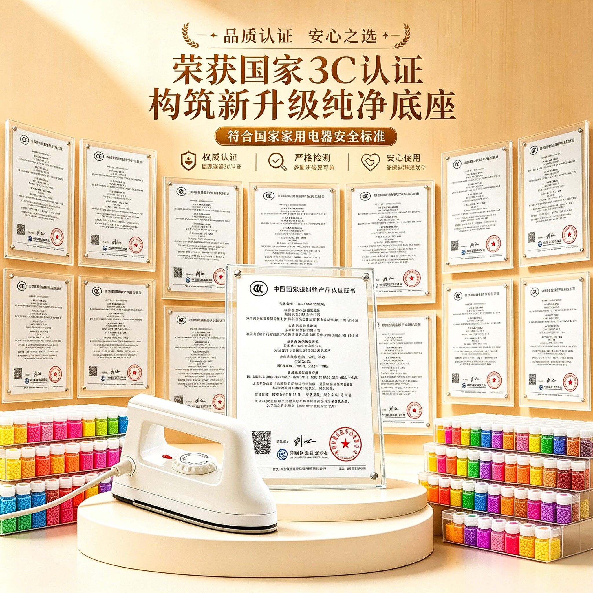 拼豆豆罐装材料包套装全套工具3C认证带熨斗瓶装拼豆手工DIY玩具