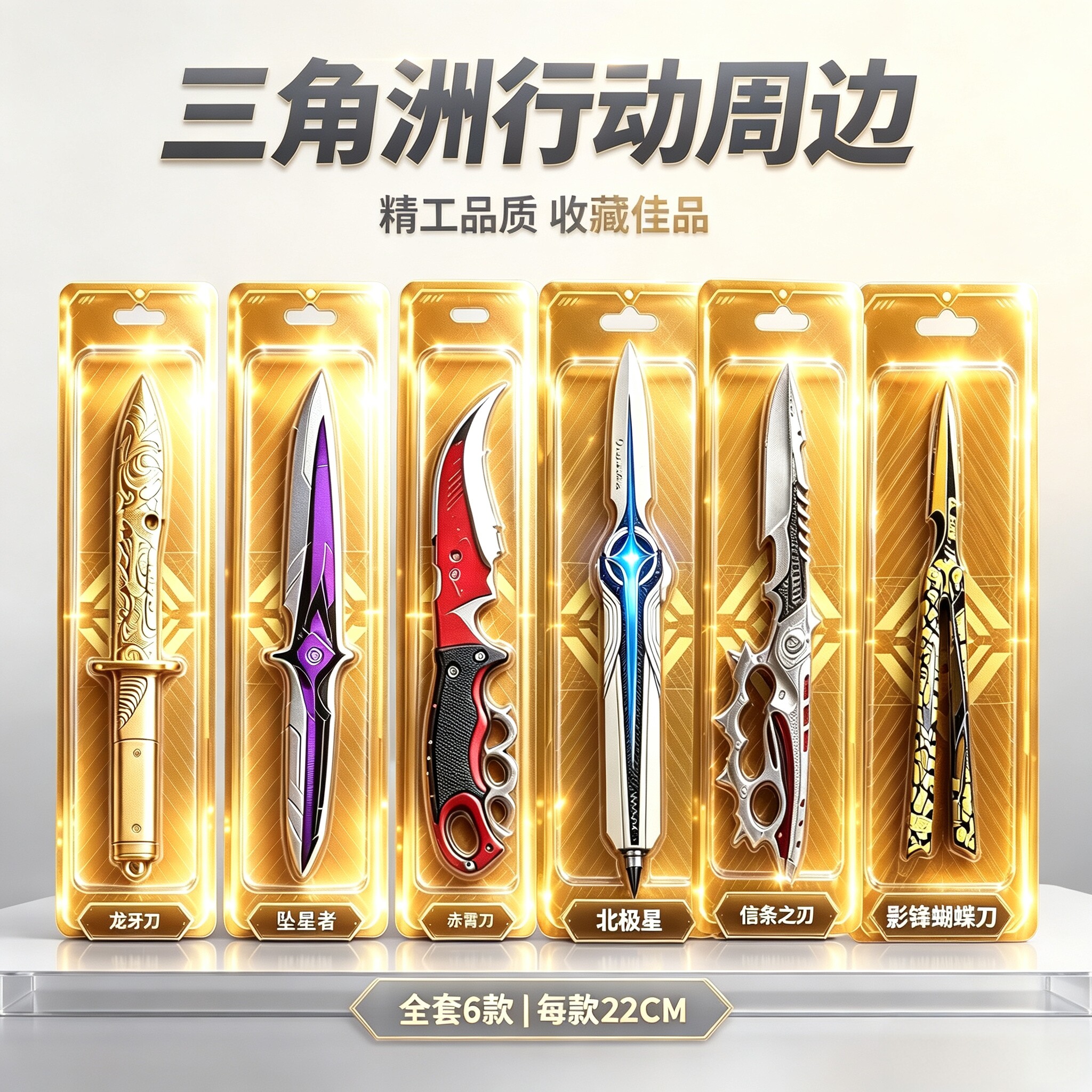 三角洲行动刀皮模型玩具合金材质北极星追坠星者未开刃刀游戏周边图片