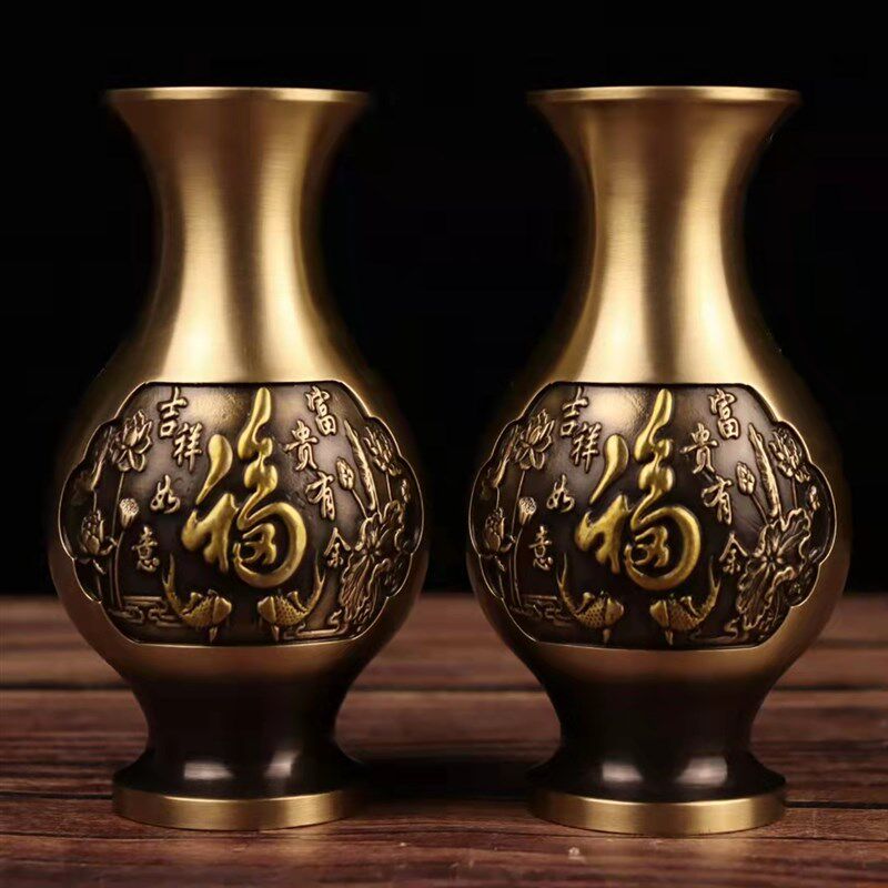 福字对联花瓶龙凤瓶金鱼花瓶室装饰工艺品