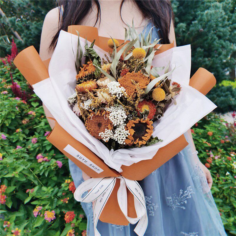 向日葵干花花束情人节生日婚祝福送男生女生毕业季拍照