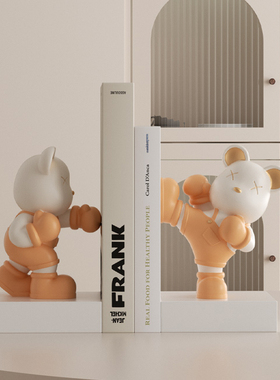 创意可爱暴力熊书档家居饰品玄关书架儿童房书立桌面装饰礼物