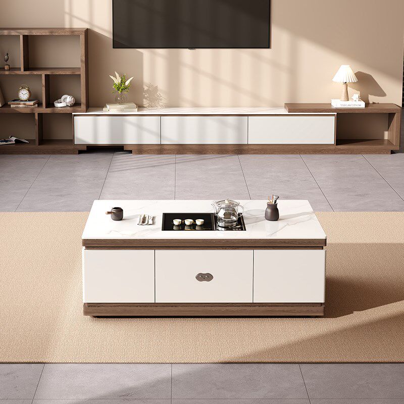 全自动语音升降茶几桌泡茶一体室现代多功能岩板功夫茶台