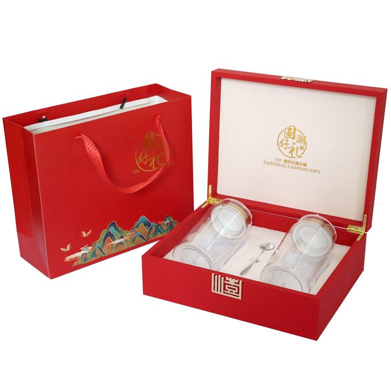 国潮好礼双瓶西洋参元贝石斛包装盒三七粉四宝粉礼品盒通用盒,包装,礼品盒,淘宝优惠券,粉丝福利购,淘宝优惠卷