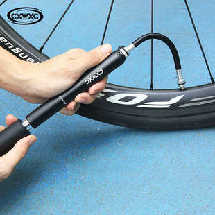 CXWXC自行车高压打气筒带软管山地公路车便携式迷你充气泵美法嘴