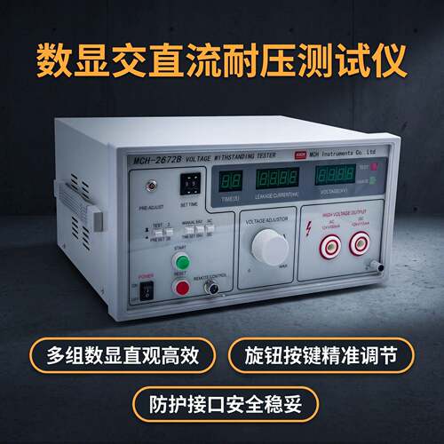 MCH-2672AB数显型耐压测试仪交直流两用型5KV安规测试仪精度
