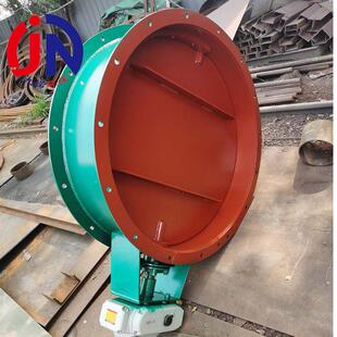 定制圆型电动通风蝶阀 DN500烟气气动翻版阀 耐高温方形电动风门