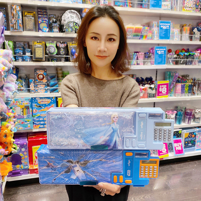澳洲 开季小生儿童多功能可弹出趣味铅笔盒文具计算器