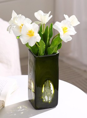 浪漫玻璃花瓶小众创意装饰品客厅民宿工艺软装水培插花器