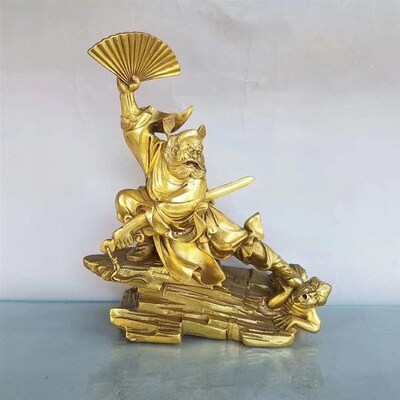 纯铜天师钟馗供奉客厅鎮宅赐福魁星点斗家居工艺店铺装饰礼品