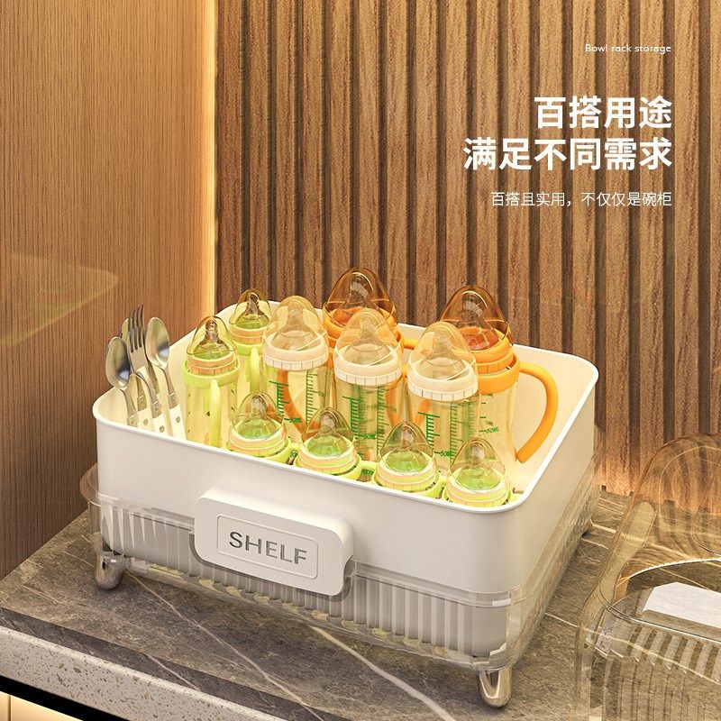 碗碟餐具收纳盒家用易清洁带盖尘碗筷沥水架厨房置地式沥水碗架,厨房/烹饪用具,碗架,淘宝优惠券,粉丝福利购,淘宝优惠卷