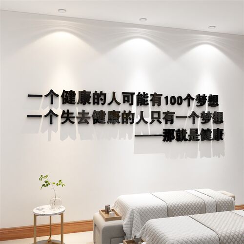 中医文化养生馆形象背景足浴店装饰品挂画美容院房间布置贴纸