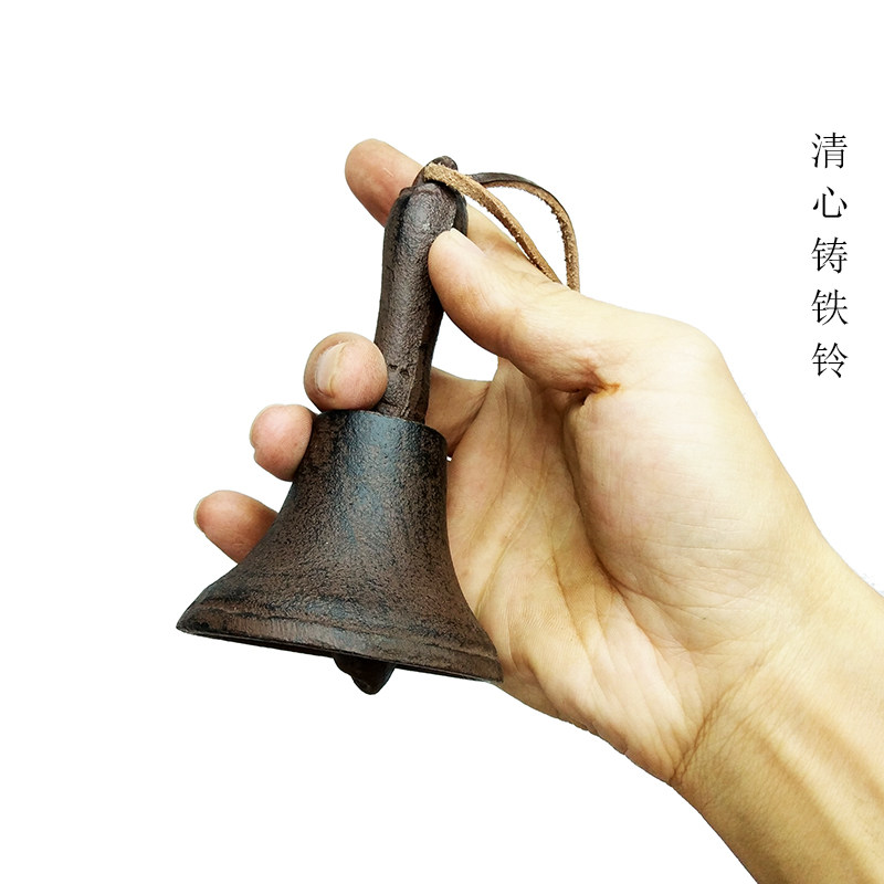 日式生铁手摇铃道家法器风铃 复古铃道具 铃