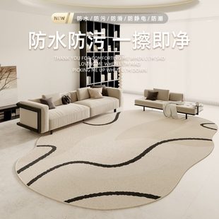 卧室地垫沙发茶几毯家用书房地垫子 异形地毯客厅防水防污2024新款