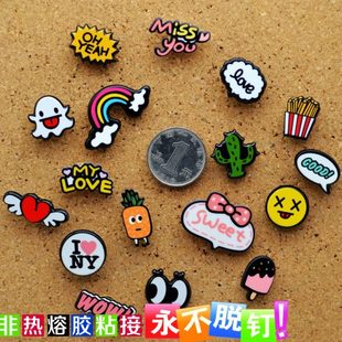按钉工字彩色钉子创意软木大头图钉可钉墙墙钉 17色17粒亚克力韩式
