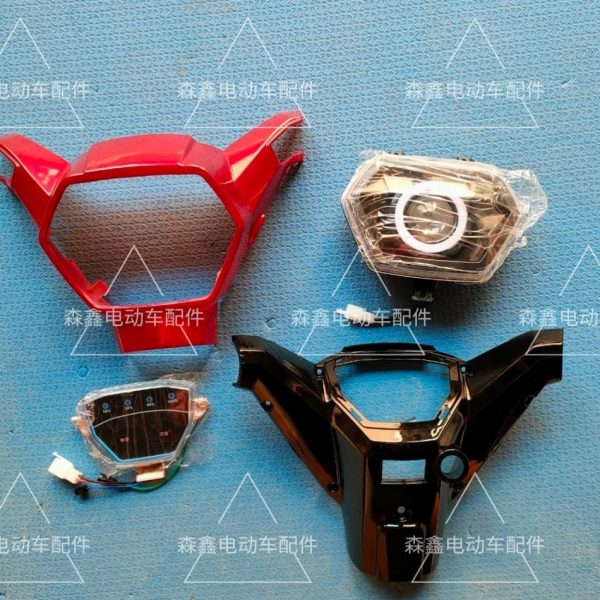 电动车灯休闲三轮大灯总成仪表48V60V灯箱前壳颜色定制通用载重王
